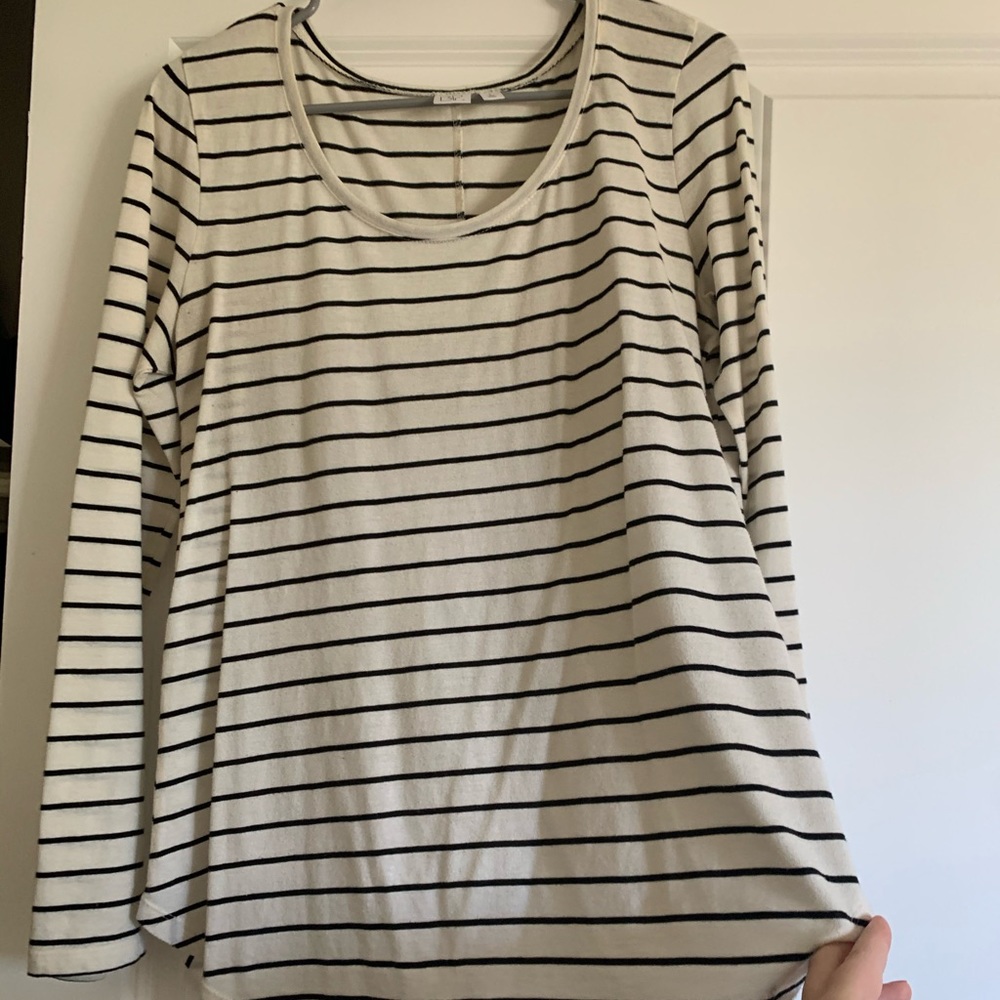 BP BASIC LONG SLEEVE B&W SHIRT